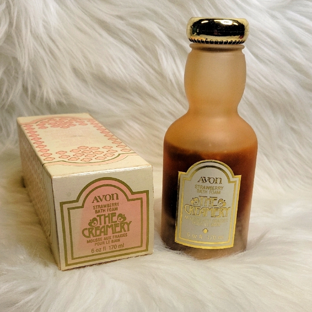 3/$25 Avon Vintage The Creamery Bath Foam Bottle